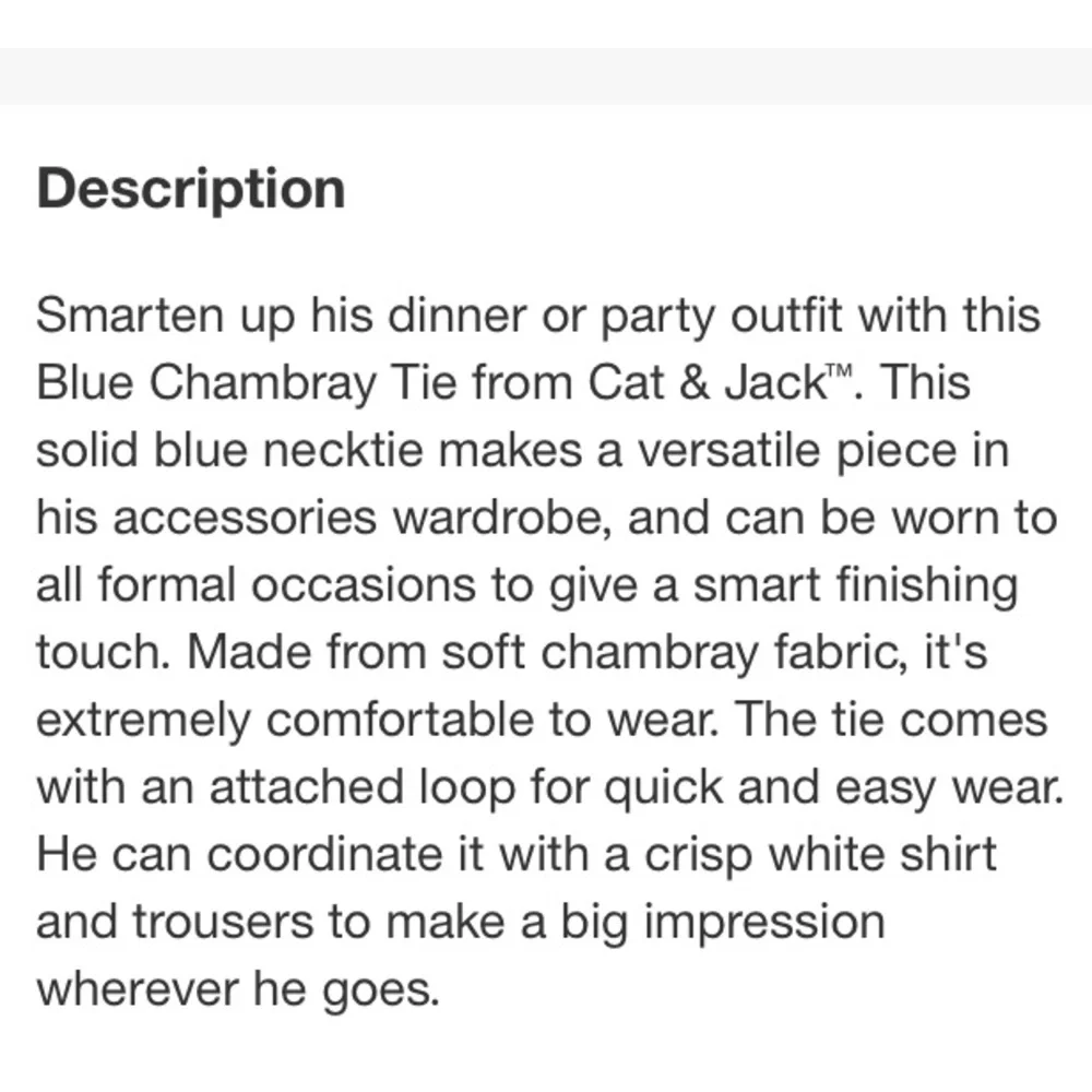 S/M Boys' Chambray Tie-Cat & Jack™